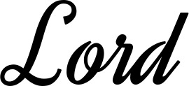 Vorschau des Bootsnamens "Lord" als Schriftzug für "Bootsbeschriftung Klassisch 44"