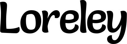 Vorschau des Bootsnamens "Loreley" als Schriftzug für "Style Klassisch 94"