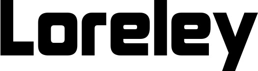 Vorschau des Bootsnamens "Loreley" als Schriftzug für "Bootsbeschriftung Neu 25"