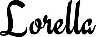 Vorschau des Bootsnamens "Lorella" als Schriftzug für "Bootsbeschriftung Klassisch 63"