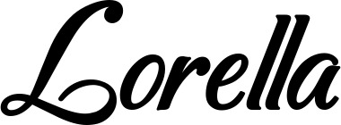 Vorschau des Bootsnamens "Lorella" als Schriftzug für "Bootsbeschriftung Klassisch 50"