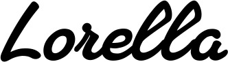 Vorschau des Bootsnamens "Lorella" als Schriftzug für "Bootsbeschriftung Klassisch 65"