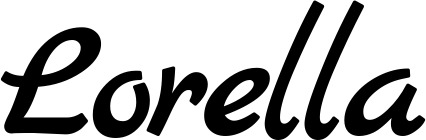 Vorschau des Bootsnamens "Lorella" als Schriftzug für "Bootsbeschriftung Klassisch 45"