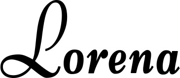 Vorschau des Bootsnamens "Lorena" als Schriftzug für "Bootsbeschriftung Klassisch 76"