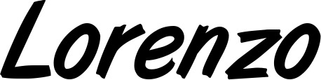 Vorschau des Bootsnamens "Lorenzo" als Schriftzug für "Bootsbeschriftung Klassisch 38"