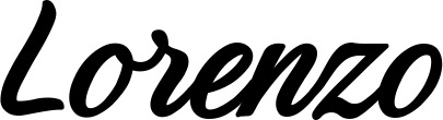 Vorschau des Bootsnamens "Lorenzo" als Schriftzug für "Bootsbeschriftung Klassisch 48"