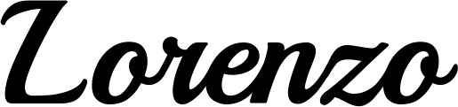 Vorschau des Bootsnamens "Lorenzo" als Schriftzug für "Bootsbeschriftung Klassisch 86"