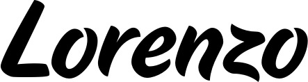 Vorschau des Bootsnamens "Lorenzo" als Schriftzug für "Bootsbeschriftung Klassisch 19"