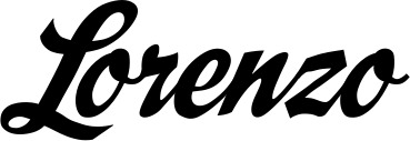 Vorschau des Bootsnamens "Lorenzo" als Schriftzug für "Bootsbeschriftung Klassisch 29"