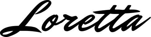 Vorschau des Bootsnamens "Loretta" als Schriftzug für "Bootsbeschriftung Klassisch 82"