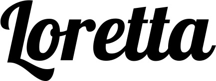 Vorschau des Bootsnamens "Loretta" als Schriftzug für "Bootsbeschriftung Neu 60"
