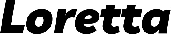 Vorschau des Bootsnamens "Loretta" als Schriftzug für "Bootsbeschriftung Kursiv 06"