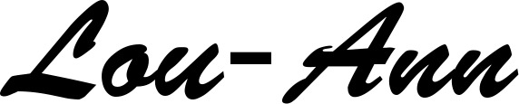 Vorschau des Bootsnamens "Lou-Ann" als Schriftzug für "Bootsbeschriftung Klassisch 03"