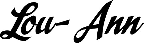Vorschau des Bootsnamens "Lou-Ann" als Schriftzug für "Bootsbeschriftung Klassisch 29"
