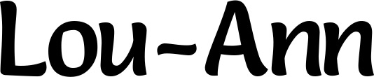 Vorschau des Bootsnamens "Lou-Ann" als Schriftzug für "Bootsbeschriftung Klassisch 94"