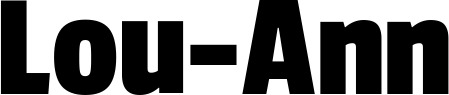 Vorschau des Bootsnamens "Lou-Ann" als Schriftzug für "Bootsbeschriftung Fett 30"