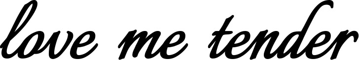 Bootsname 'love me tender' angezeigt als 'Bootsbeschriftung Klassisch 58'