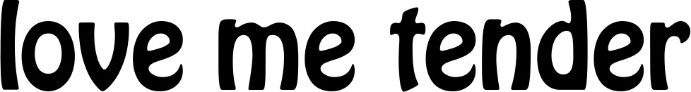 Vorschau des Bootsnamens "love me tender" als Schriftzug für "Bootsbeschriftung Fett 01"