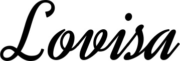 Vorschau des Bootsnamens "Lovisa" als Schriftzug für "Bootsbeschriftung Klassisch 44"