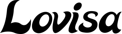 Vorschau des Bootsnamens "Lovisa" als Schriftzug für "Bootsbeschriftung Klassisch 33"