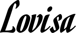 Vorschau des Bootsnamens "Lovisa" als Schriftzug für "Bootsbeschriftung Klassisch 93"