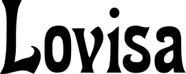 Vorschau des Bootsnamens "Lovisa" als Schriftzug für "Bootsbeschriftung Neu 44"