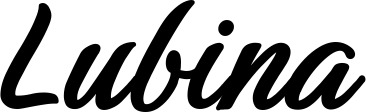 Vorschau des Bootsnamens "Lubina" als Schriftzug für "Bootsbeschriftung Klassisch 48"
