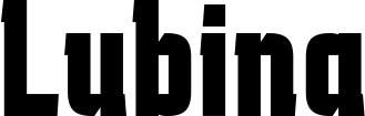 Vorschau des Bootsnamens "Lubina" als Schriftzug für "Bootsbeschriftung Fett 41"
