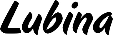 Vorschau des Bootsnamens "Lubina" als Schriftzug für "Bootsbeschriftung Klassisch 19"