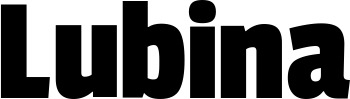 Vorschau des Bootsnamens "Lubina" als Schriftzug für "Bootsbeschriftung Fett 30"
