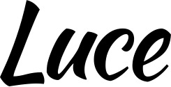 Vorschau des Bootsnamens "Luce" als Schriftzug für "Bootsbeschriftung Klassisch 73"