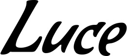 Vorschau des Bootsnamens "Luce" als Schriftzug für "Bootsbeschriftung Klassisch 57"