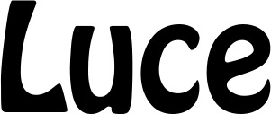 Vorschau des Bootsnamens "Luce" als Schriftzug für "Bootsbeschriftung Fett 01"