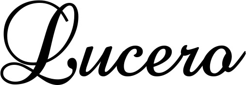 Vorschau des Bootsnamens "Lucero" als Schriftzug für "Bootsbeschriftung Klassisch 02-A"