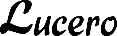 Vorschau des Bootsnamens "Lucero" als Schriftzug für "Bootsbeschriftung Klassisch 15"