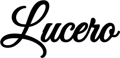 Vorschau des Bootsnamens "Lucero" als Schriftzug für "Bootsbeschriftung Klassisch 68"