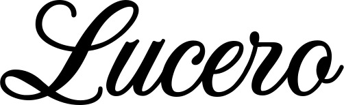 Vorschau des Bootsnamens "Lucero" als Schriftzug für "Bootsbeschriftung Klassisch 70"