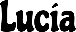 Vorschau des Bootsnamens "Lucía" als Schriftzug für "Bootsbeschriftung Klassisch 53"