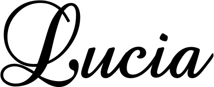 Bootsname 'Lucia' angezeigt als 'Bootsbeschriftung Klassisch 02-A'