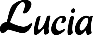 Bootsname 'Lucia' angezeigt als 'Bootsbeschriftung Klassisch 15'