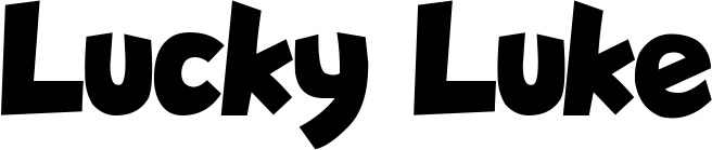 Vorschau des Bootsnamens "Lucky Luke" als Schriftzug für "Bootsbeschriftung Neu 48"