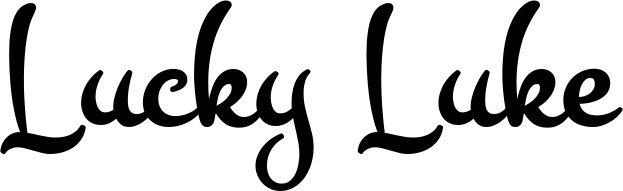 Vorschau des Bootsnamens "Lucky Luke" als Schriftzug für "Bootsbeschriftung Klassisch 81"