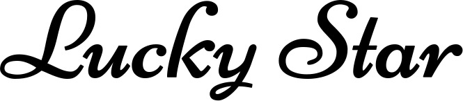 Vorschau des Bootsnamens "Lucky Star" als Schriftzug für "Bootsbeschriftung Klassisch 84"