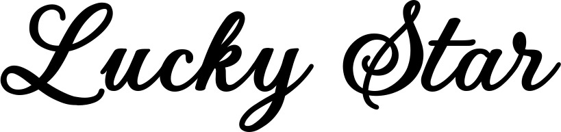 Vorschau des Bootsnamens "Lucky Star" als Schriftzug für "Bootsbeschriftung Klassisch 69"