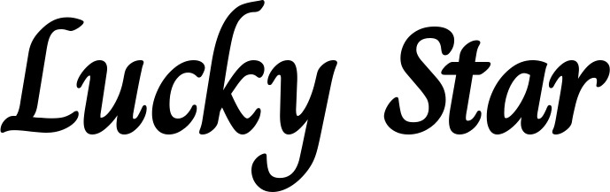 Vorschau des Bootsnamens "Lucky Star" als Schriftzug für "Bootsbeschriftung Klassisch 51"