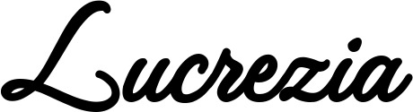 Vorschau des Bootsnamens "Lucrezia" als Schriftzug für "Bootsbeschriftung Klassisch 111"