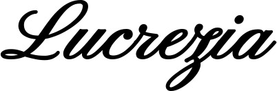 Vorschau des Bootsnamens "Lucrezia" als Schriftzug für "Bootsbeschriftung Klassisch 107"