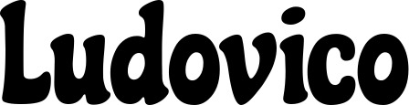 Vorschau des Bootsnamens "Ludovico" als Schriftzug für "Bootsbeschriftung Klassisch 53"