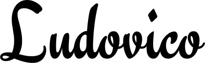 Vorschau des Bootsnamens "Ludovico" als Schriftzug für "Bootsbeschriftung Klassisch 63"