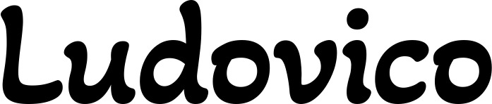 Vorschau des Bootsnamens "Ludovico" als Schriftzug für "Bootsbeschriftung Klassisch 103"